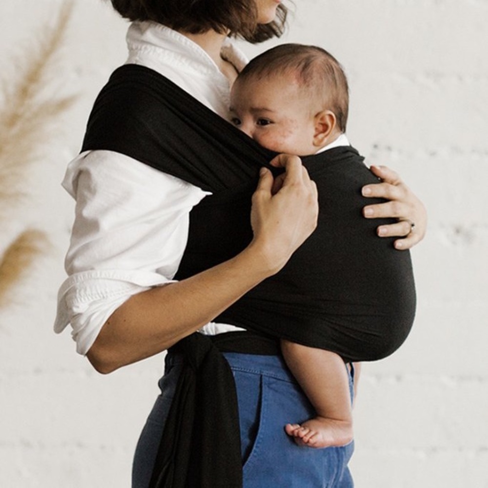 Exlong gray triangle reversible solly baby wrap